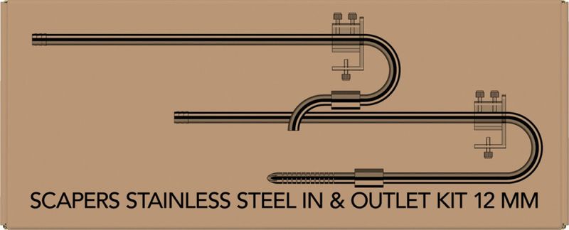 SF SCAPERS STAINLESS STEEL IN & OUTLET KIT 12 MM