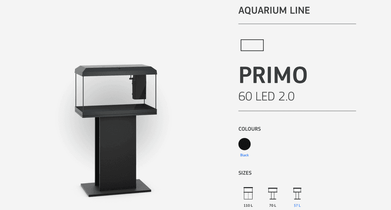 Juwel Akvarium Primo 60  svart 2.0 61x31x37cm 57 l 